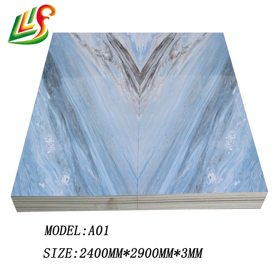 UVコーティングを施したカスタマイズされた3DプリントPVC大理石シート